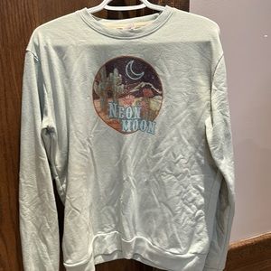 Handmade western graphic crew neck